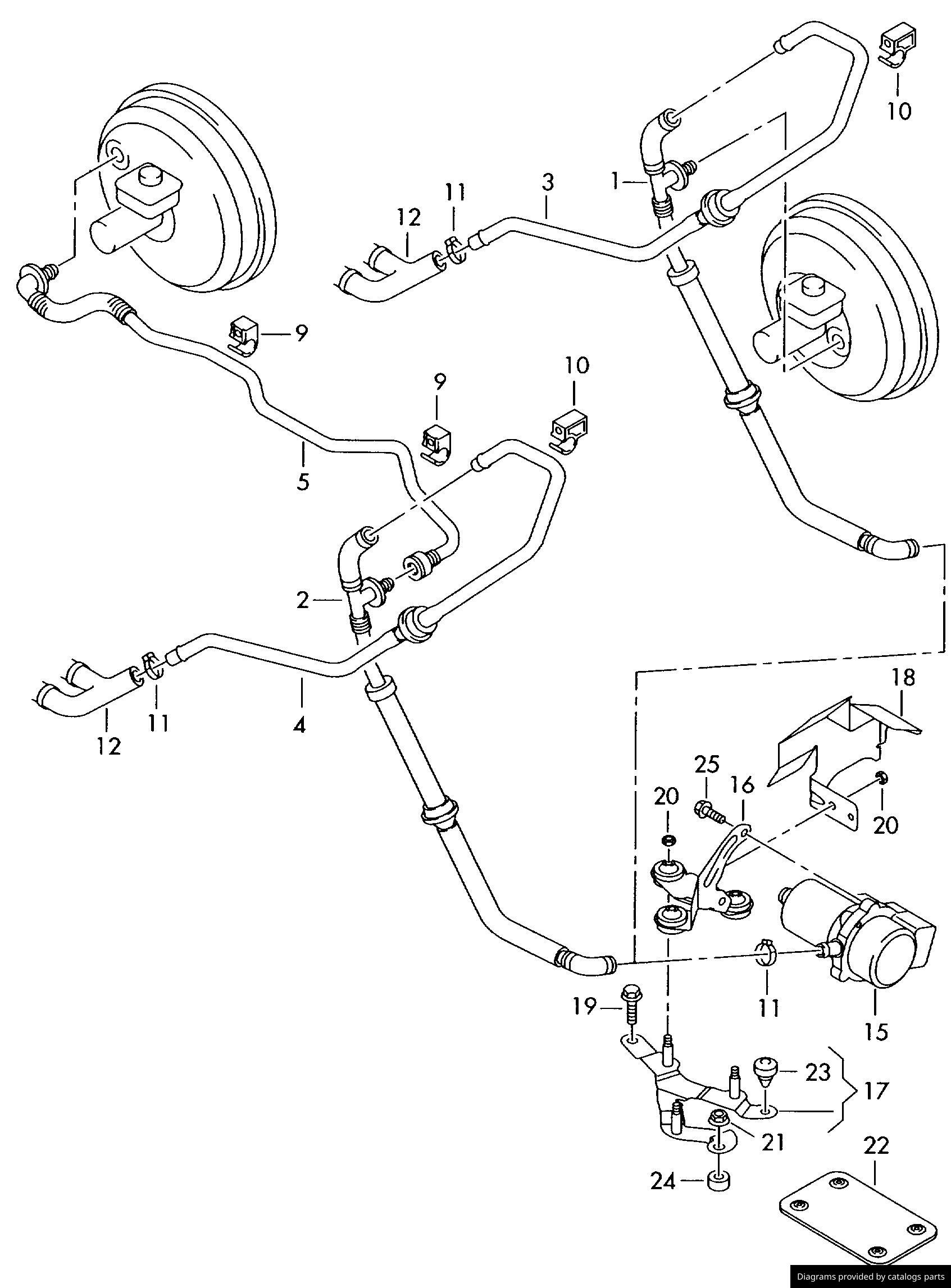 Audi Vacuum Pipe WithNon Return Valve 8N0612041N LLLParts