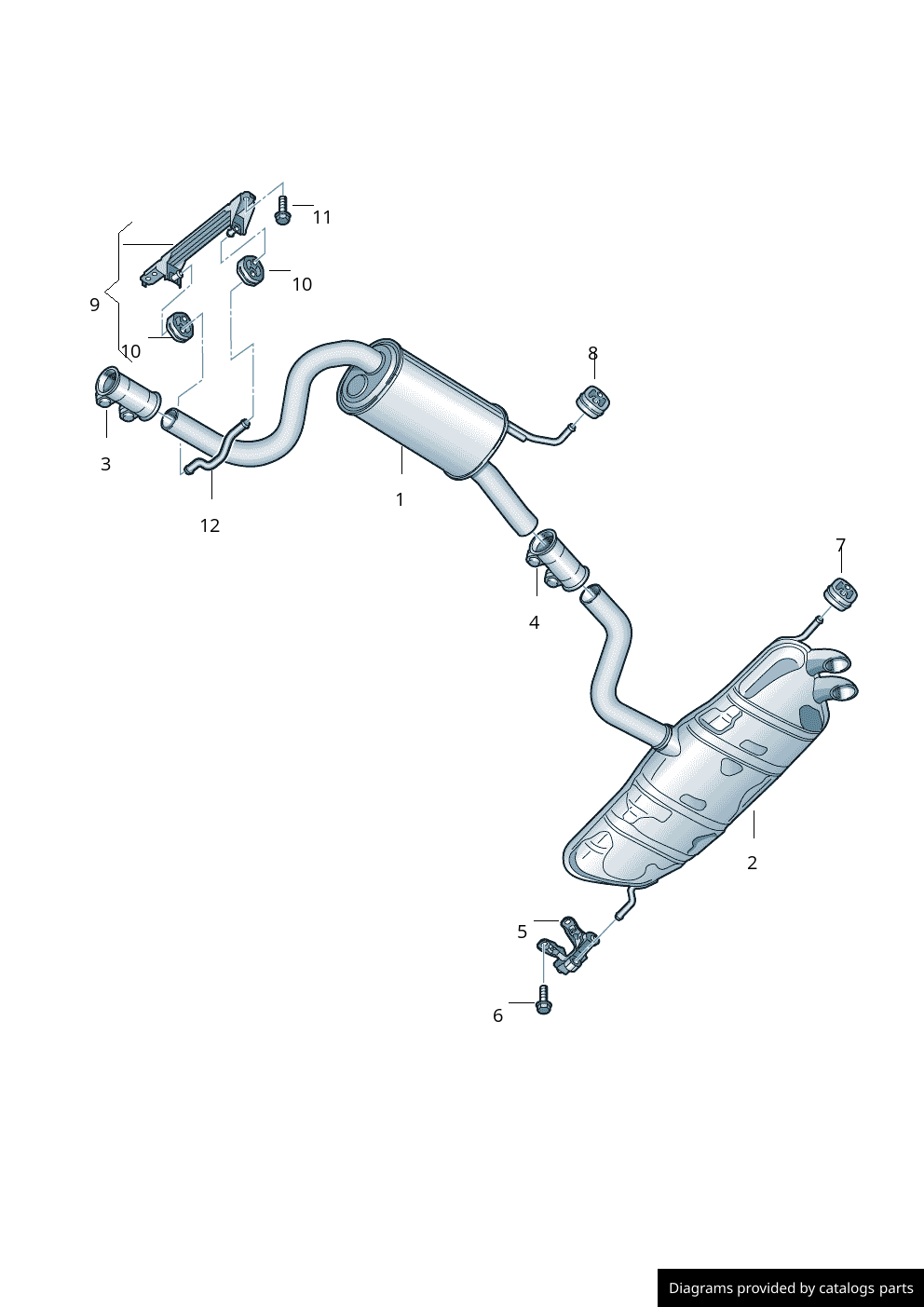 Volkswagen Audi Front Silencer K C Lllparts