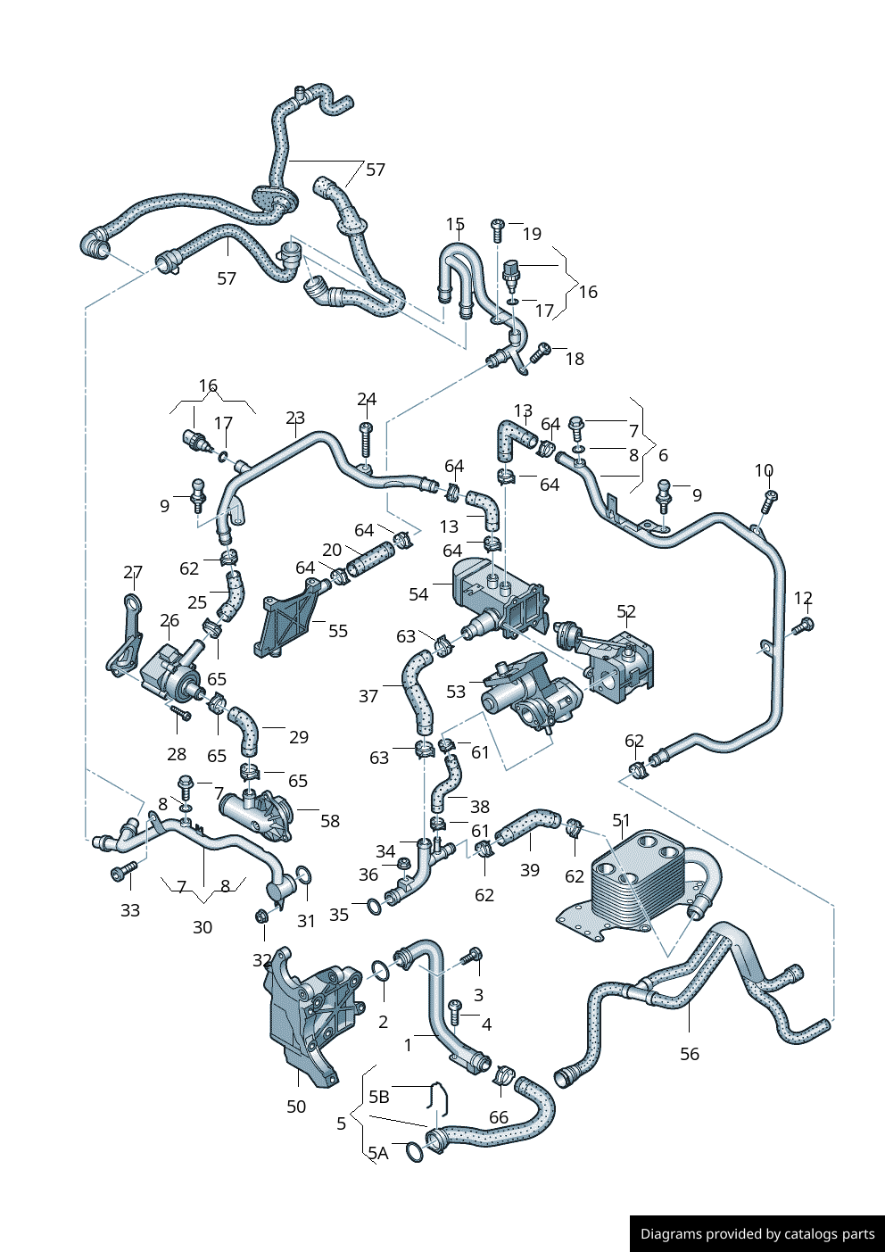 Volkswagen Audi Coolant Hose 059121104B LLLParts