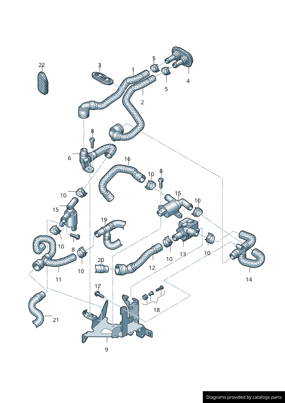 Audi Coolant Hose 4G0819371H LLLParts