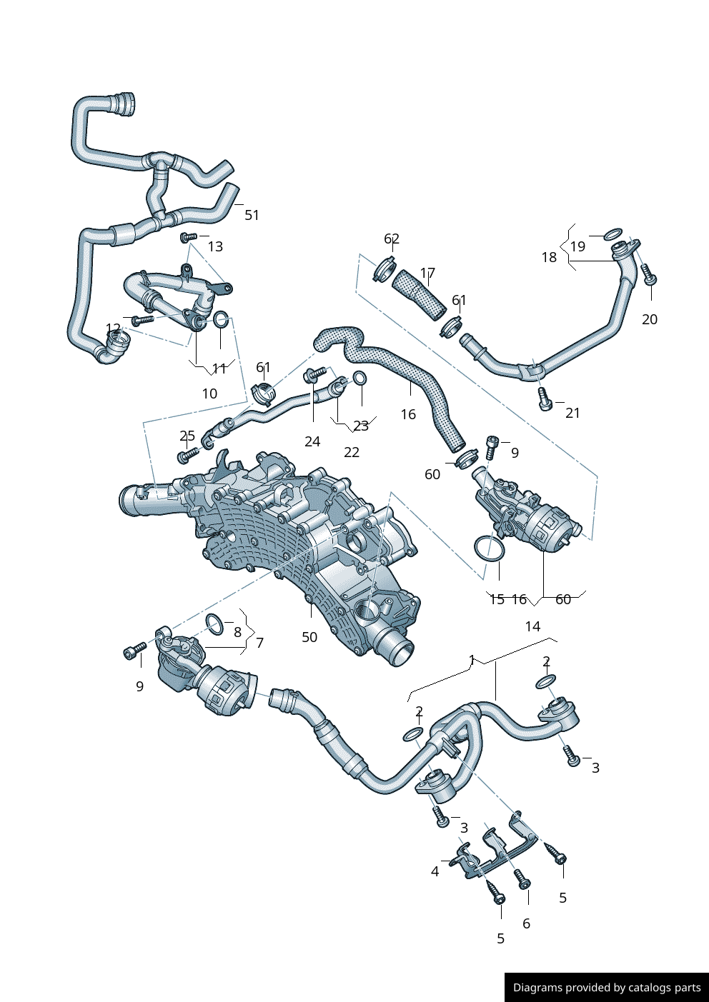 Volkswagen Audi Coolant Hose A Lllparts