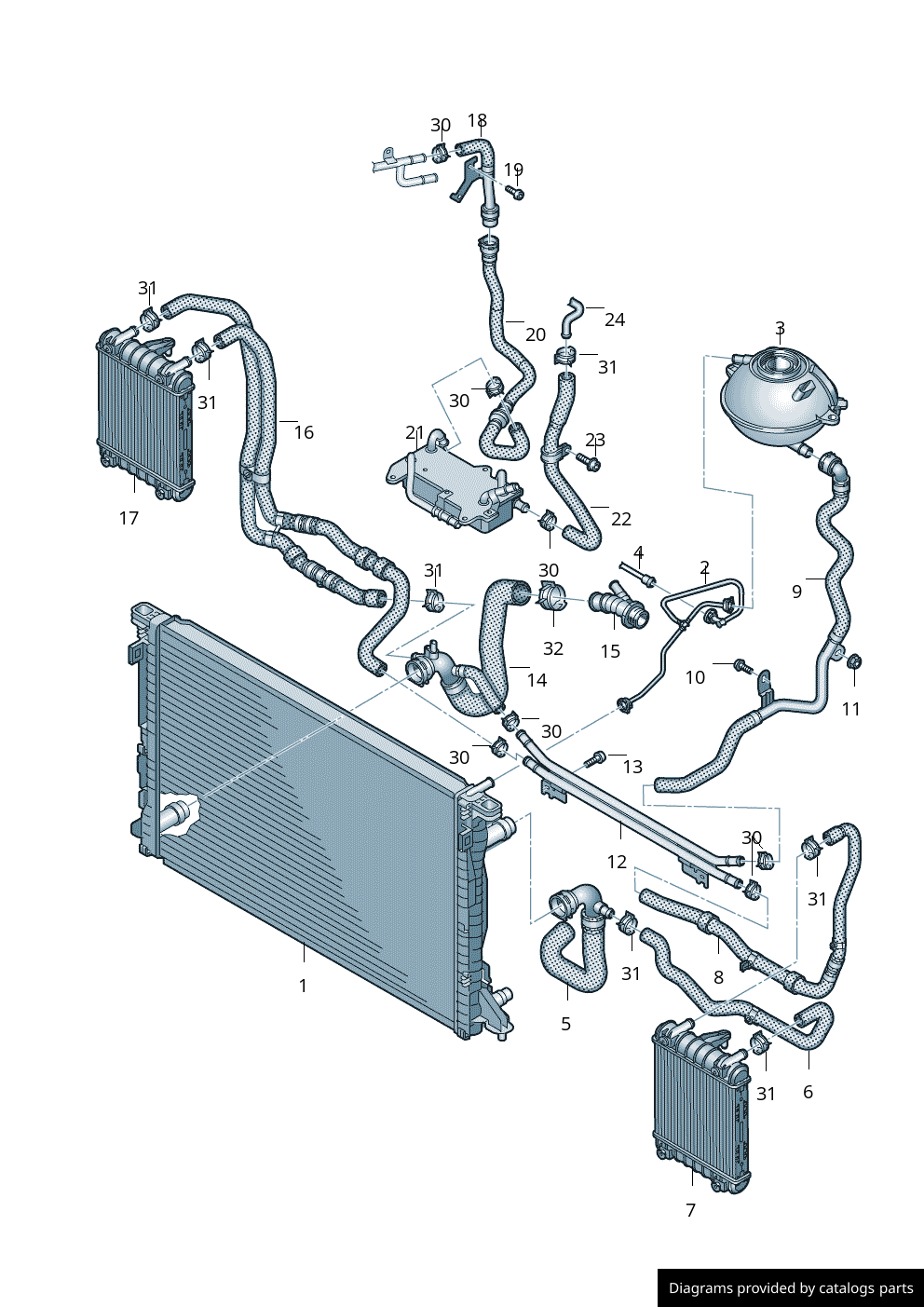 Audi Coolant Hose A Ak Lllparts