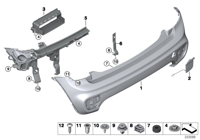 Mini Panel Bumper Primed Rear Lllparts