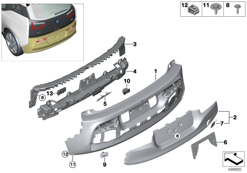 Bmw Panel Bumper Primed Rear Lllparts