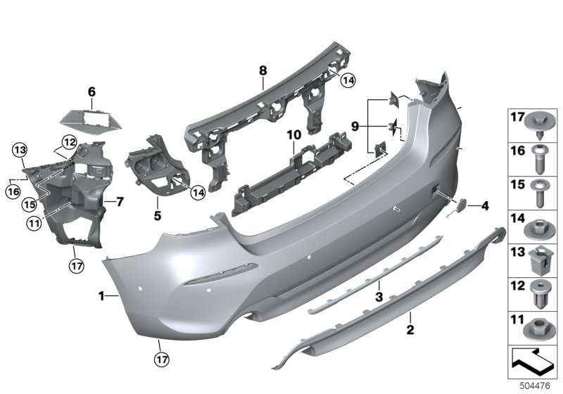 Bmw Bumper Trim Panel Rear Lllparts