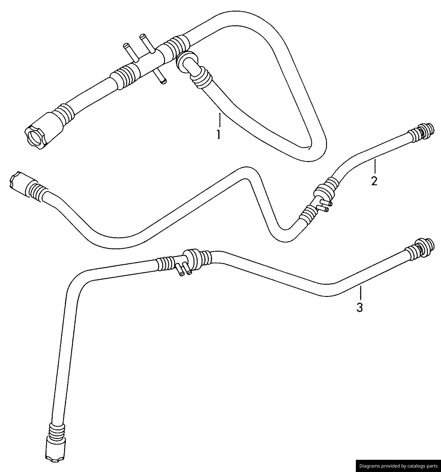 Volkswagen Seat Vacuum Pipe With Non Return Valve 7M2611931Q LLLParts