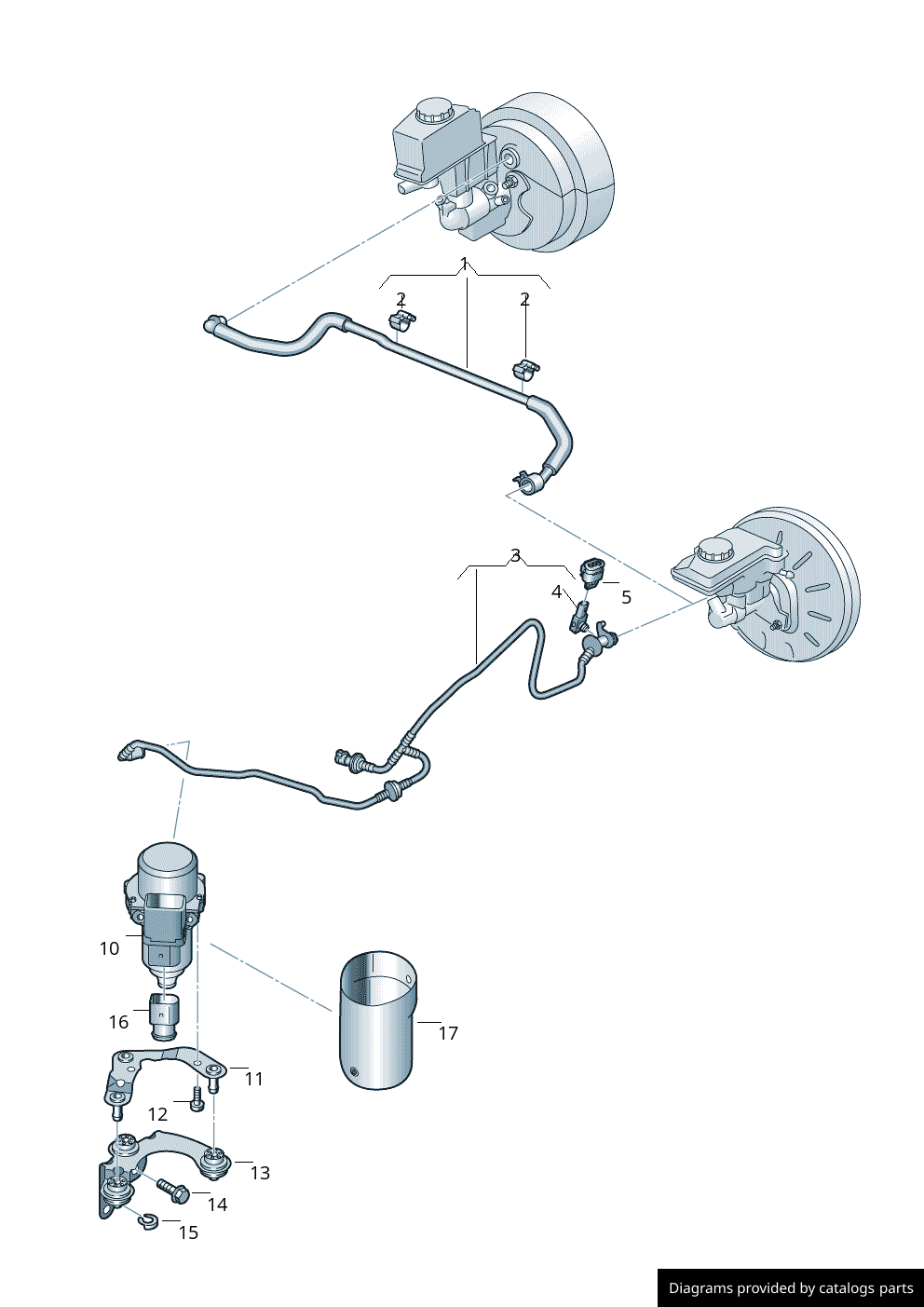 Volkswagen Audi Seat Skoda Vacuum Hose With Non ReturnValve And