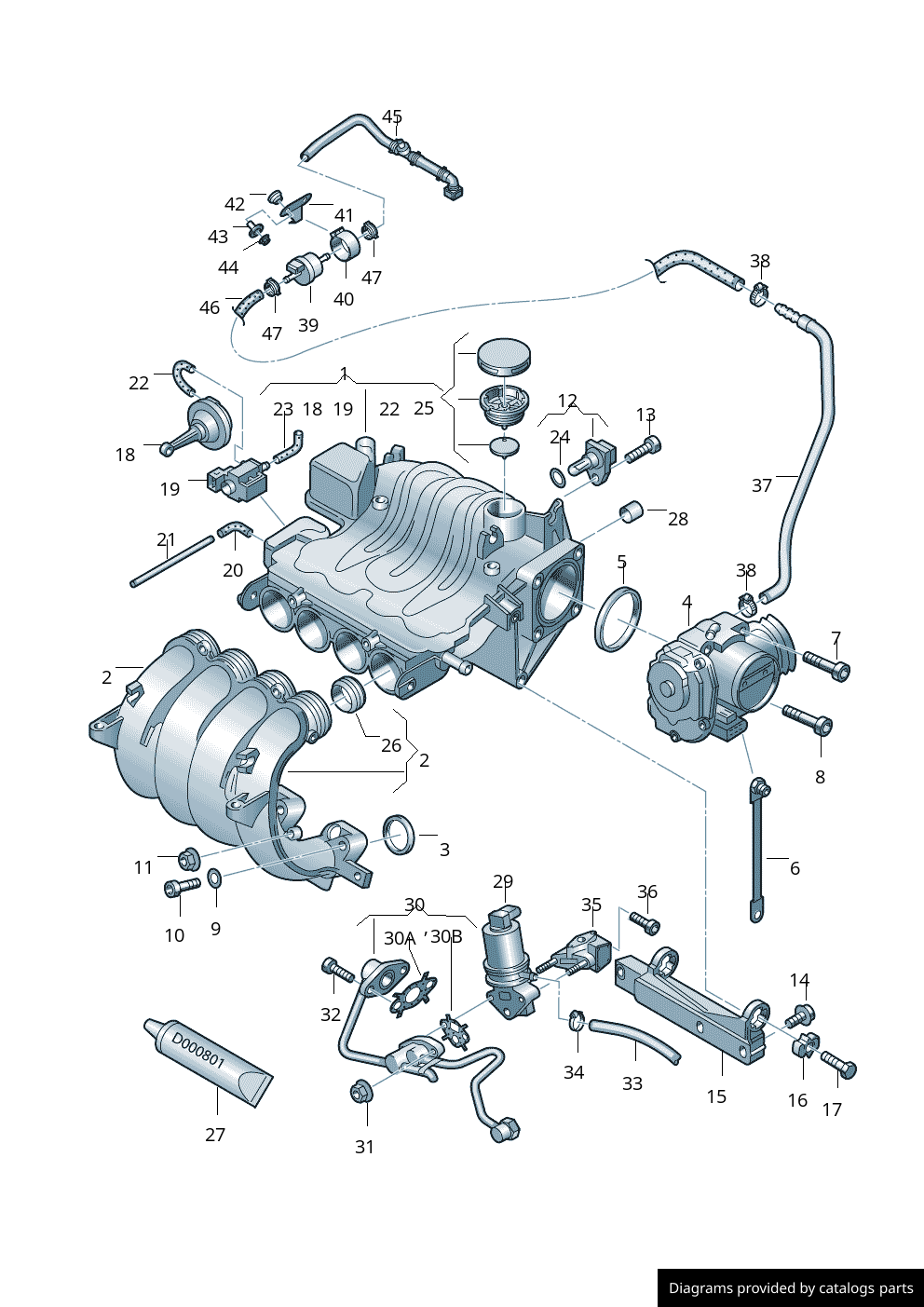 Volkswagen Intake Manifold Upper Part 06A133205G LLLParts