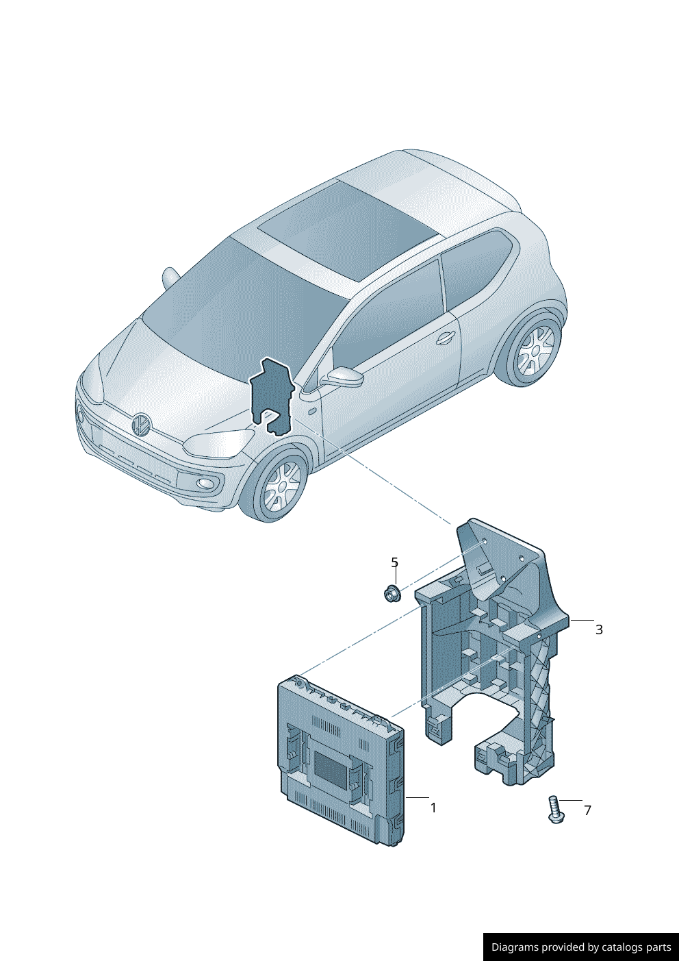 Volkswagen Control Unit Bcm ForConvenience System GatewayAnd Onboard